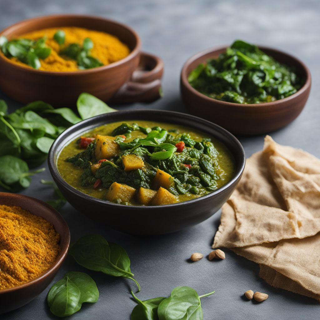 Nepalese Style Saag Aloo (Potato and Spinach Curry)