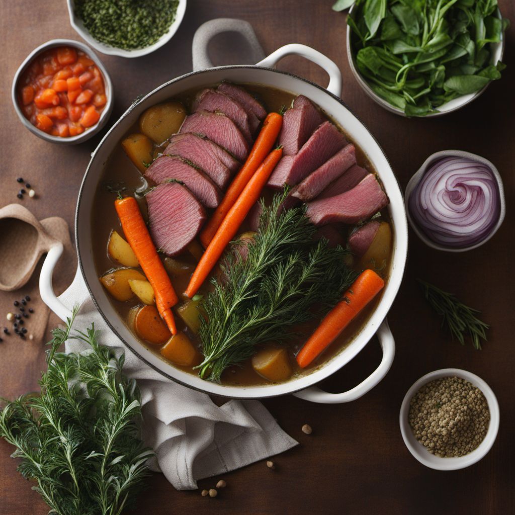 New England Boiled Dinner with Herb-Roasted Vegetables