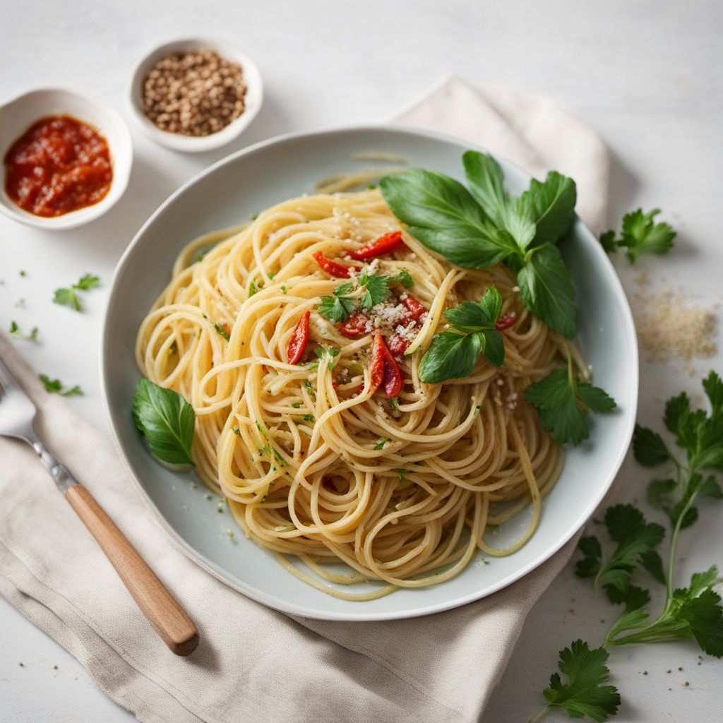 New York City Style Garlic and Oil Spaghetti