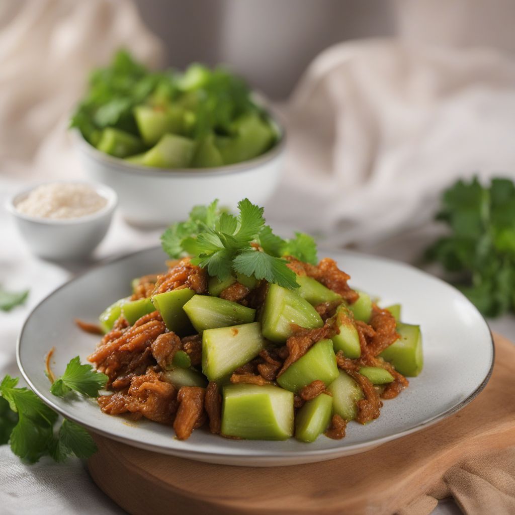 Nigerian-style Stir-fried Chayote with Garlic