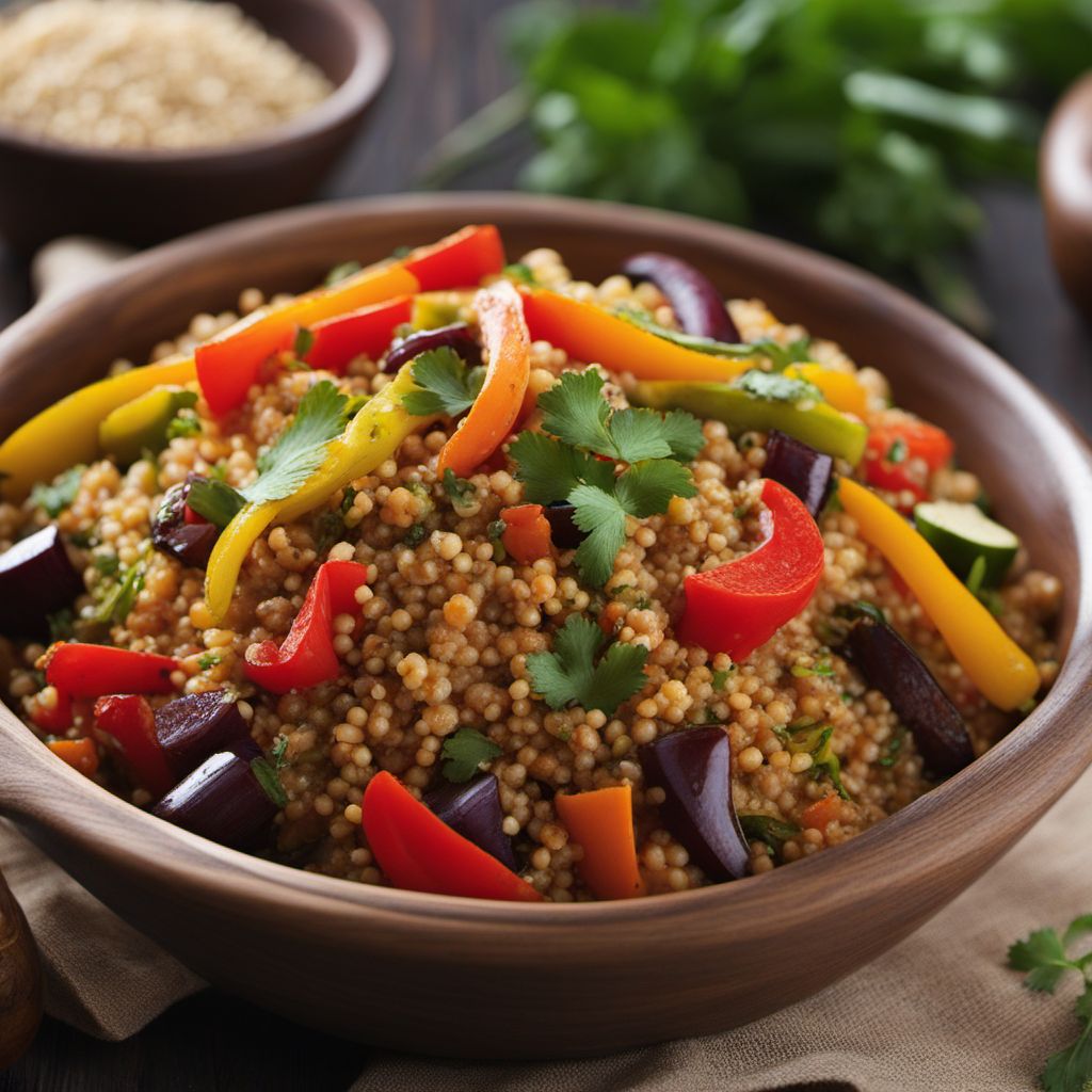 North African Spiced Couscous with Roasted Vegetables