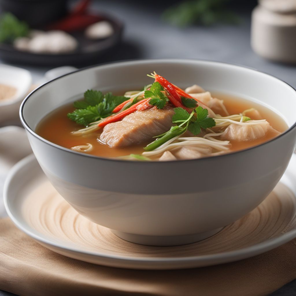 North Korean-style Chicken Soup with Dumplings