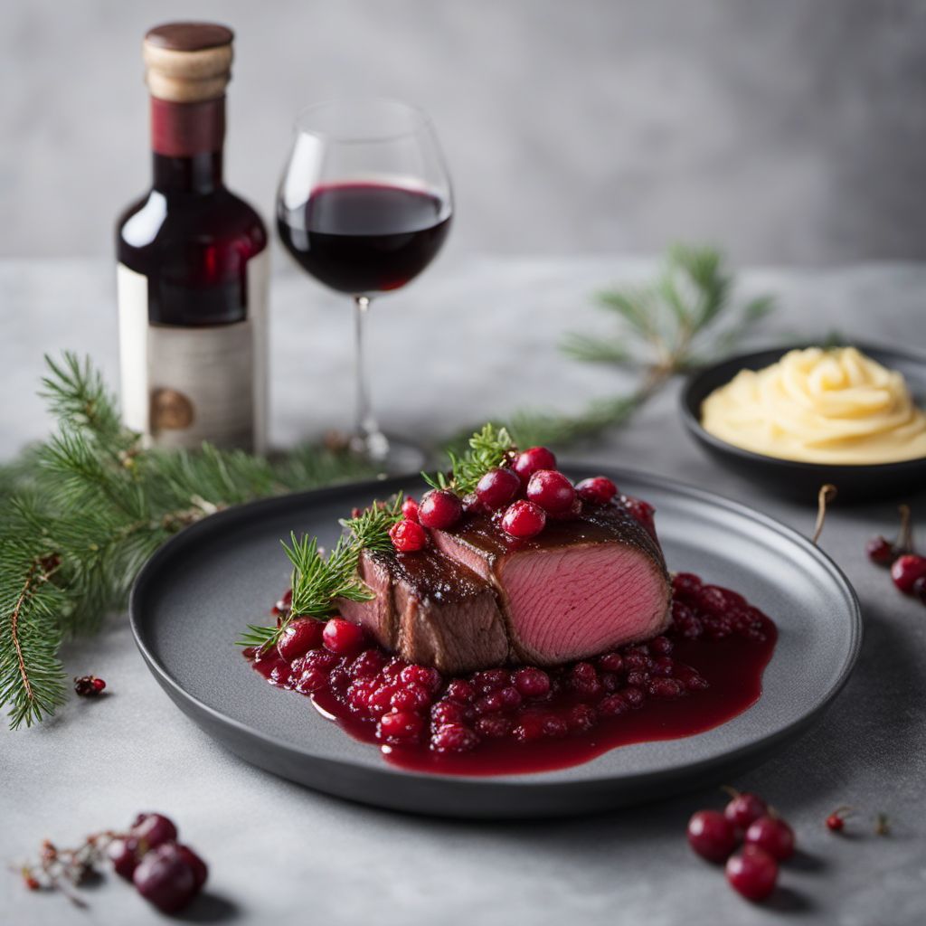 Norwegian Reindeer Tenderloin with Lingonberry Sauce