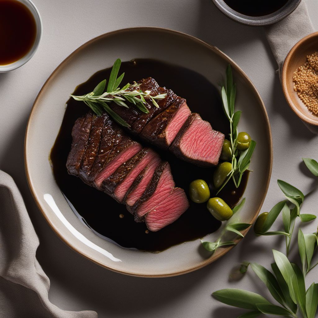 Olive Sanuki Wagyu Steak with Umami Glaze