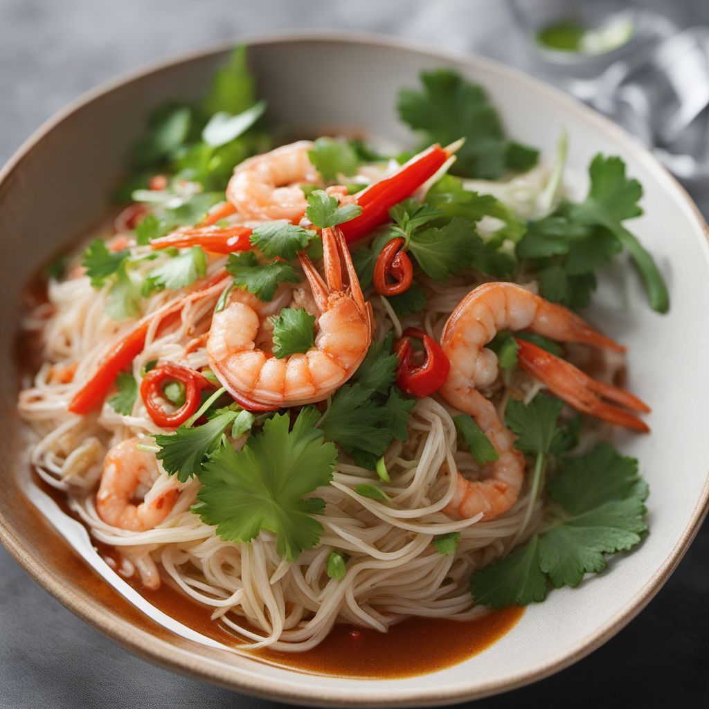 Pad Woon Sen with Shrimp and Vegetables