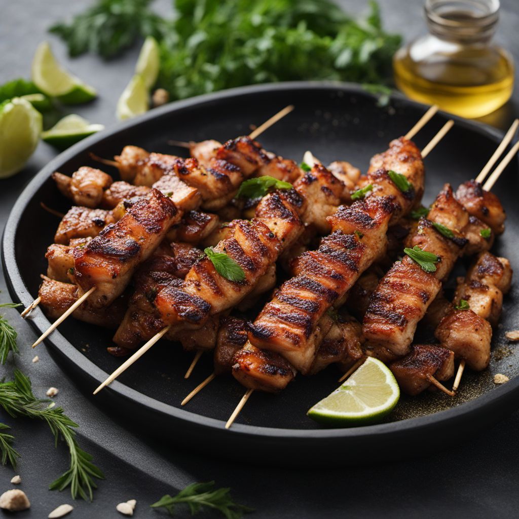 Palestinian-style Grilled Chicken Skewers