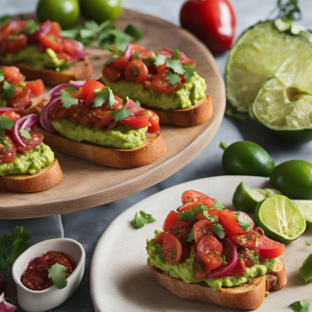 Paraguayan Crostini with Chorizo and Guacamole