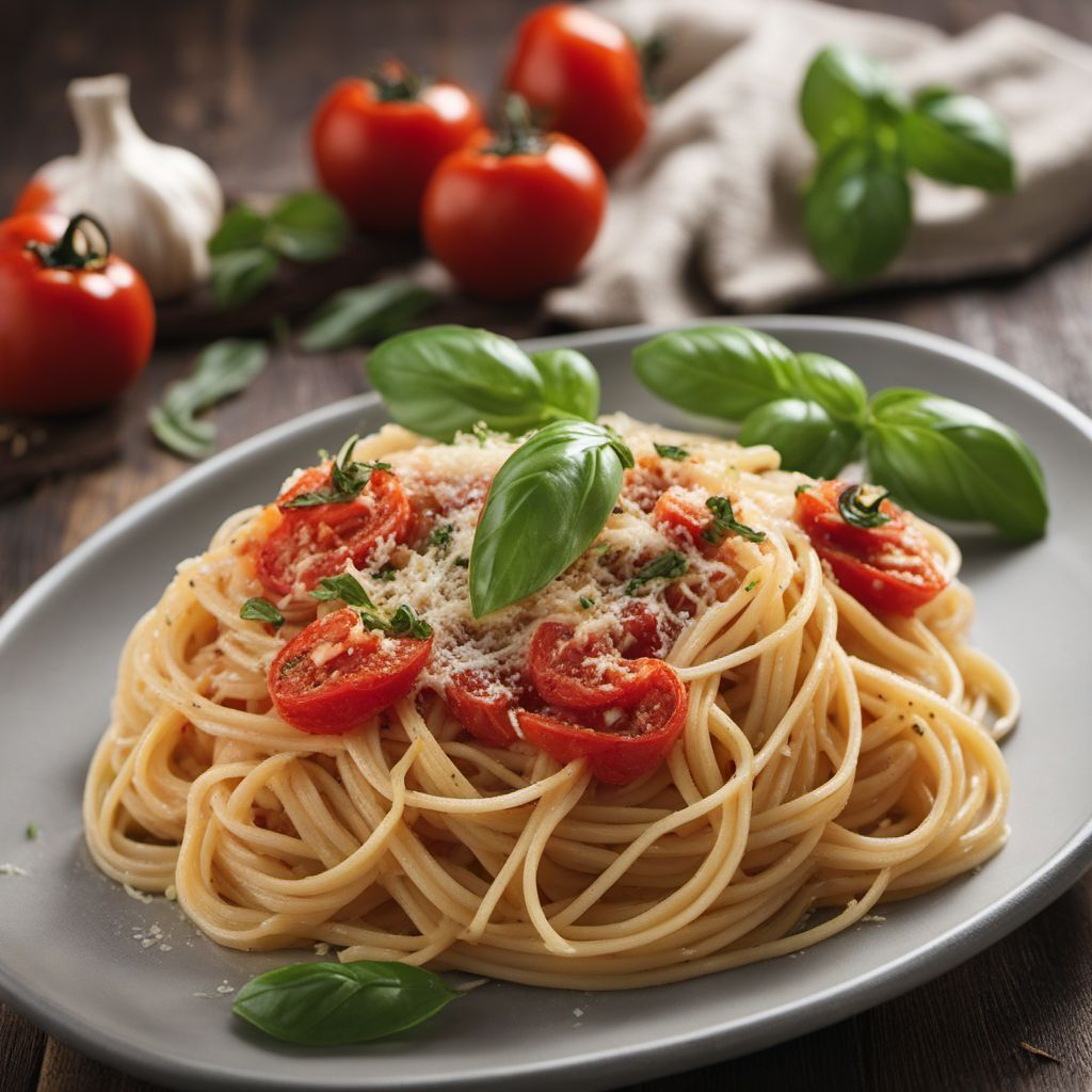 Pasta with Baked Tomatoes and Cheese