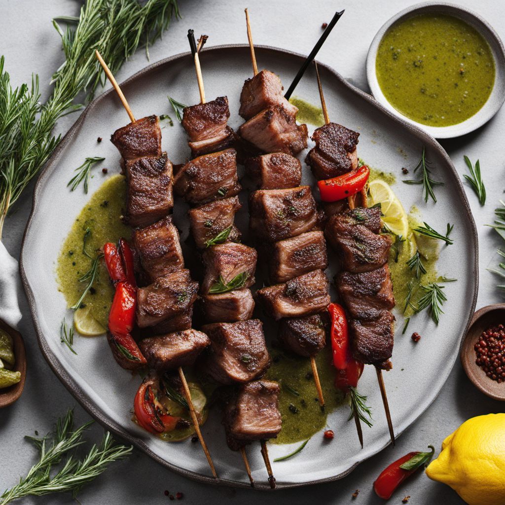 Pembrokeshire-style Grilled Lamb Skewers