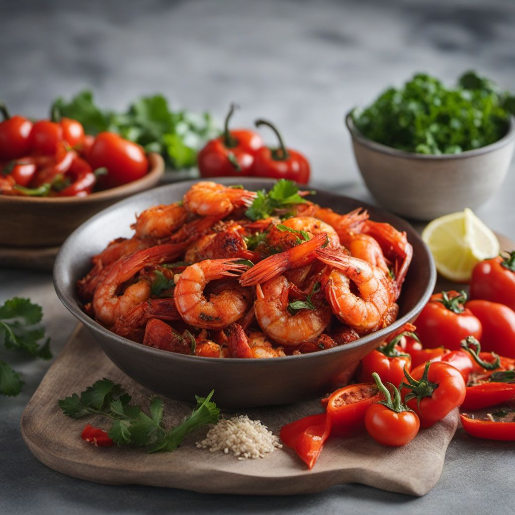 Peppered Shrimps with a Nigerian Twist