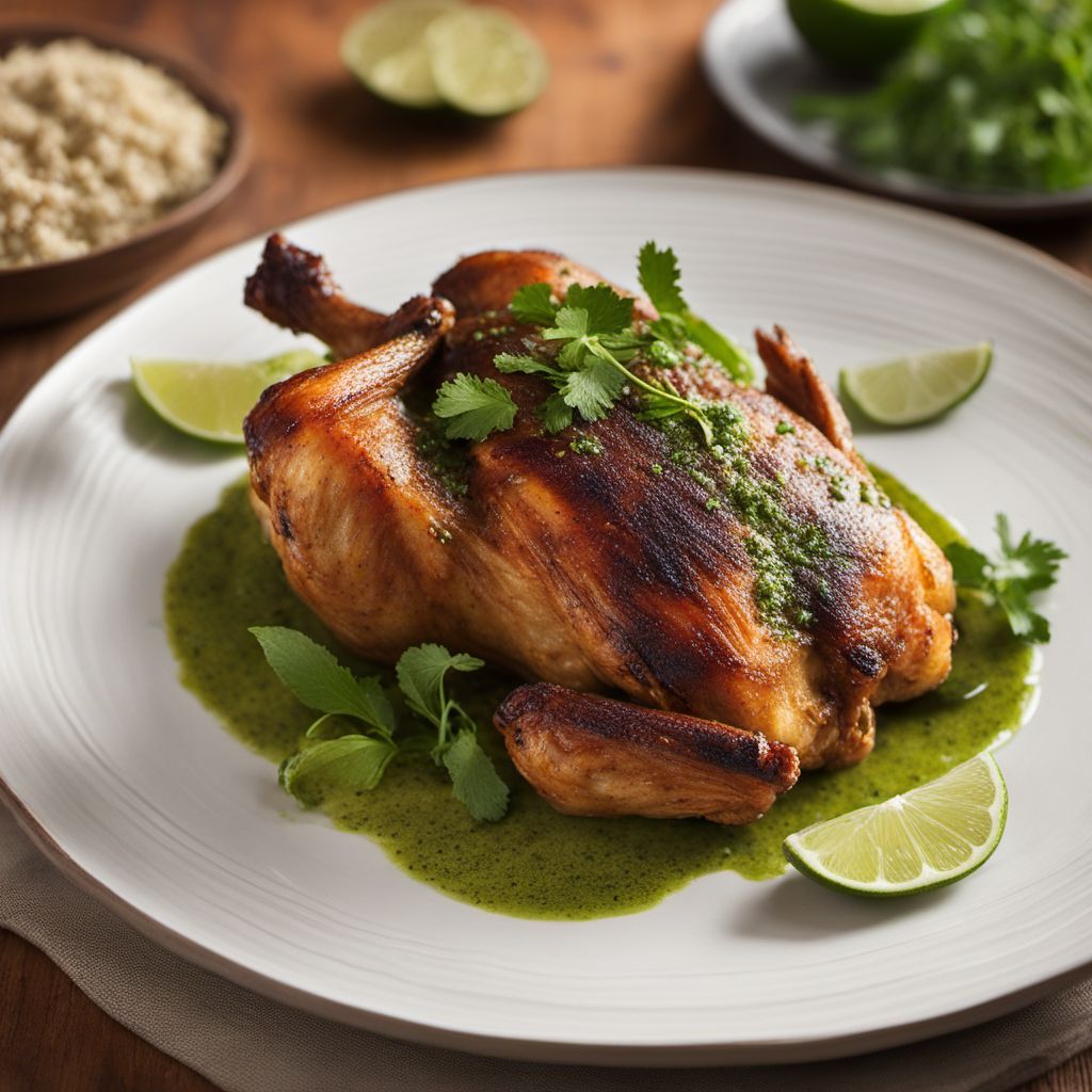 Peruvian Roasted Chicken with Aji Verde Sauce