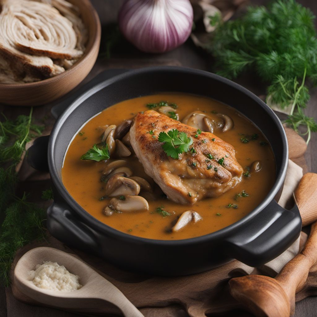 Pohorski Pisker with Mushroom Sauce