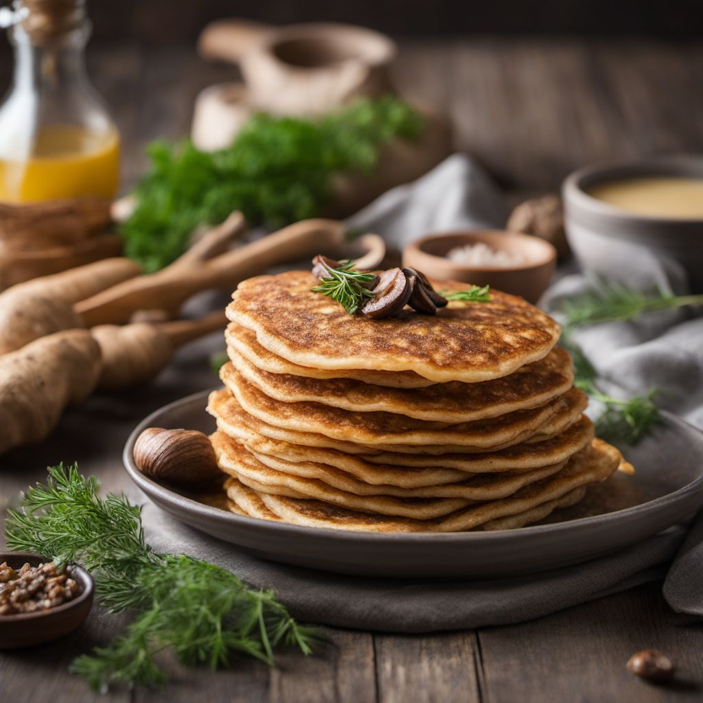 Polish Potato Pancakes with Mushroom Filling