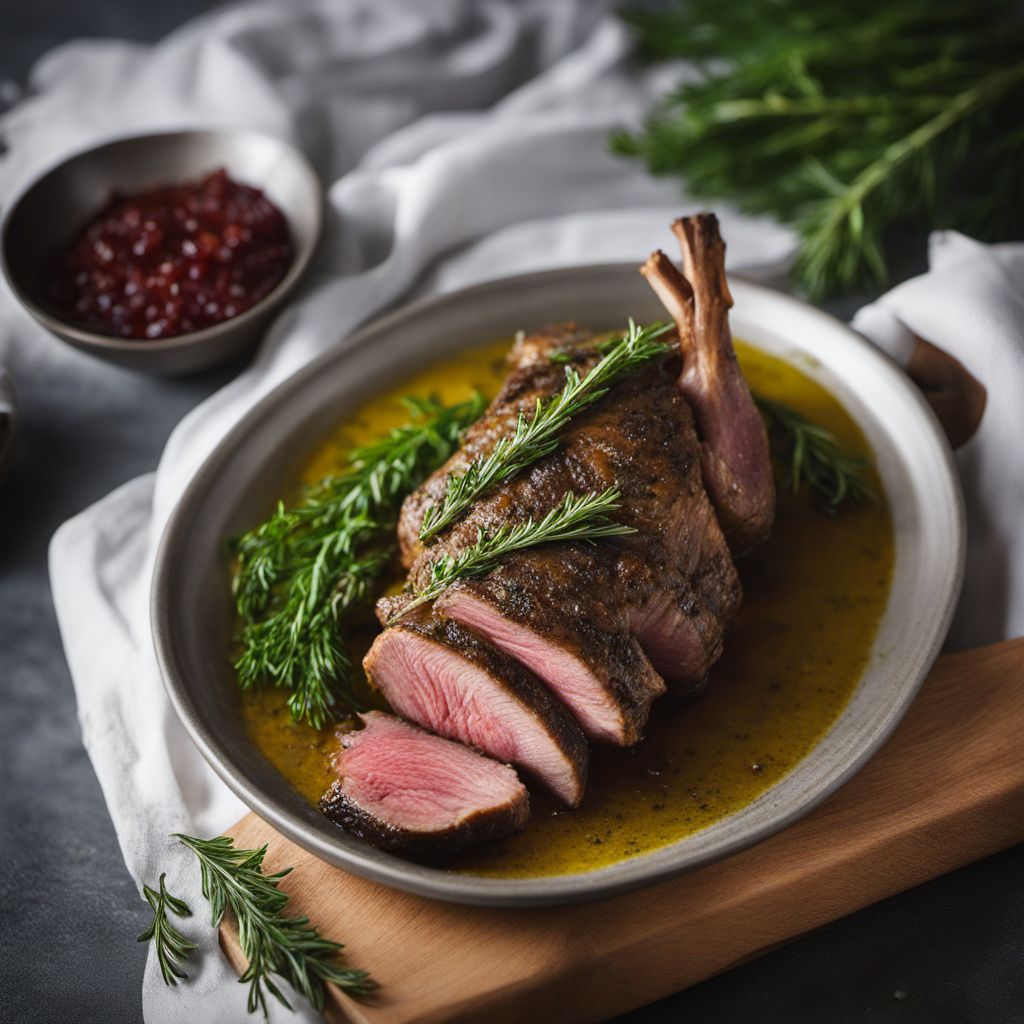 Polish-style Slow-Roasted Lamb with Herbs