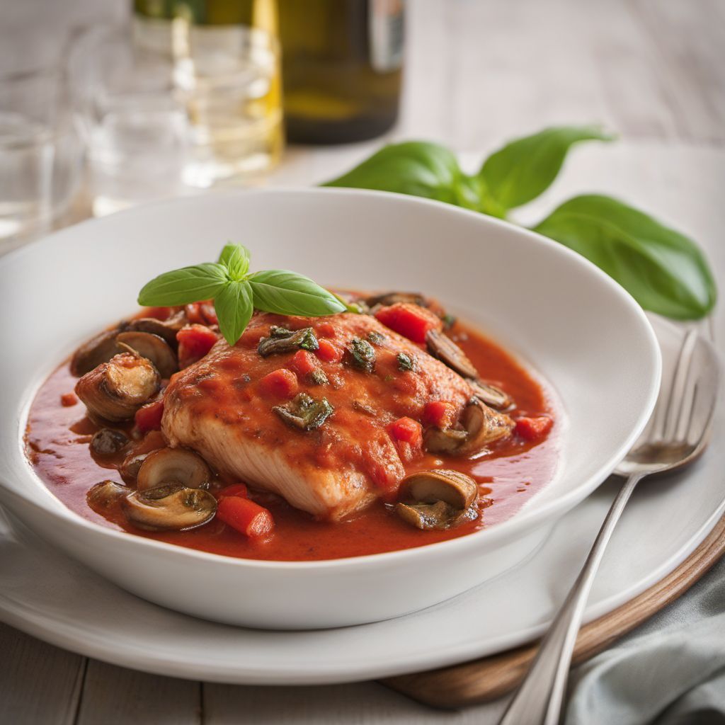 Pollo alla Marengo with Tomato and Mushroom Sauce