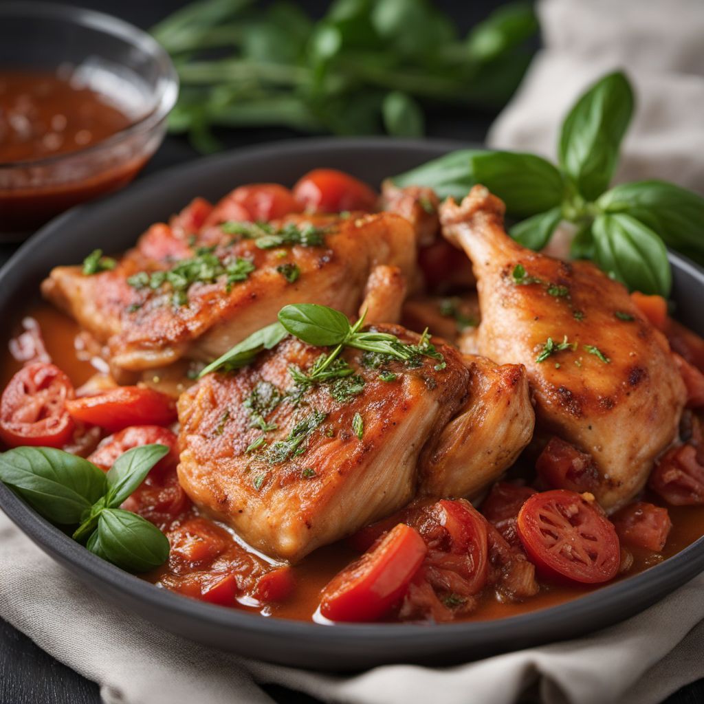 Pollo alla Romana with Tomato and White Wine Sauce