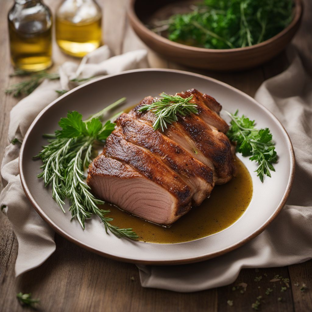 Pork Roast with Garlic and Herbs