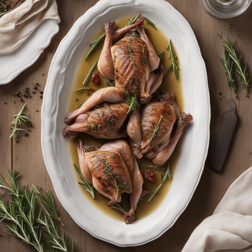 Quail with Pancetta and Rosemary