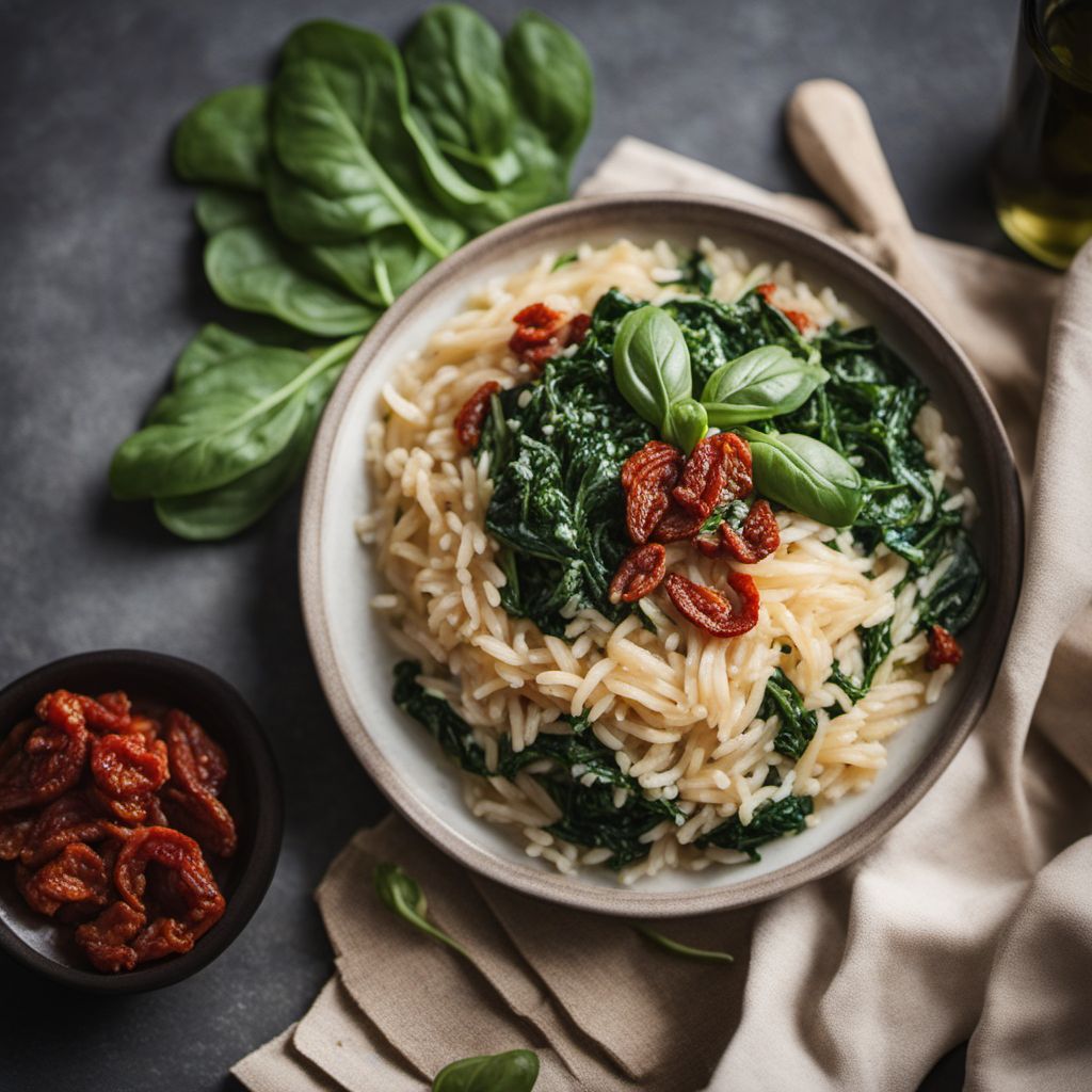 Risotto Tricolore with Sun-Dried Tomatoes, Spinach, and Parmesan