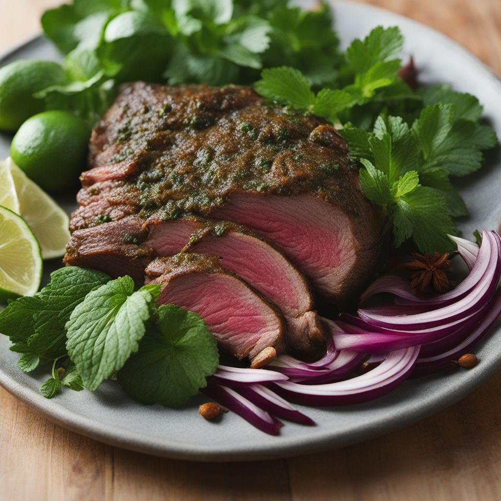 Roast Lamb with Oaxacan Herb Sauce