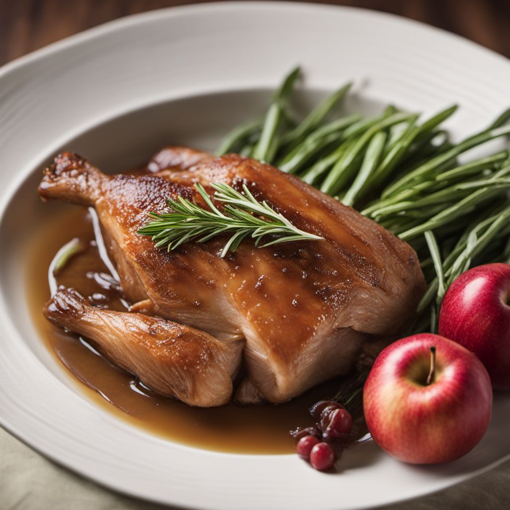 Roasted Duck with Honey-Glazed Apples