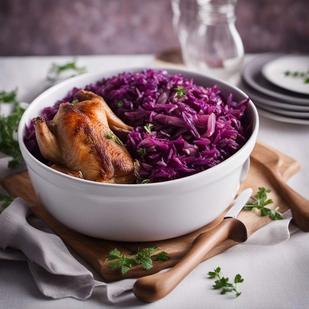 Roasted Duck with Red Cabbage and Potato Dumplings