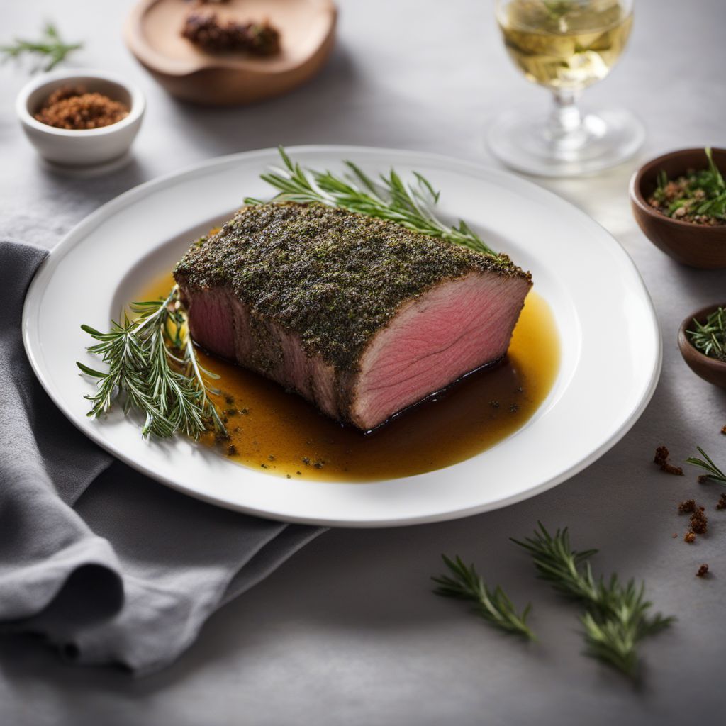 Roasted Easter Lamb with Herb Crust