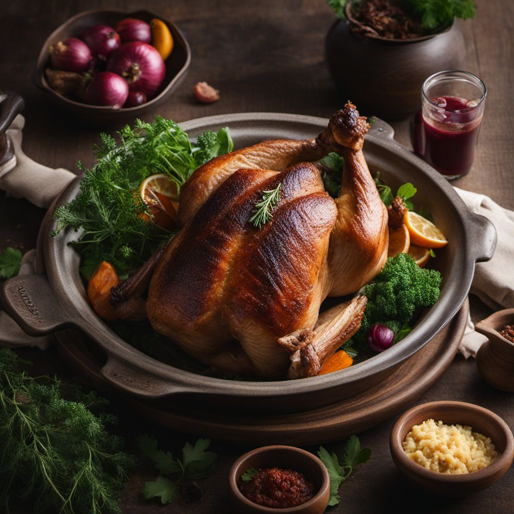 Roasted Goose with Traditional German Stuffing