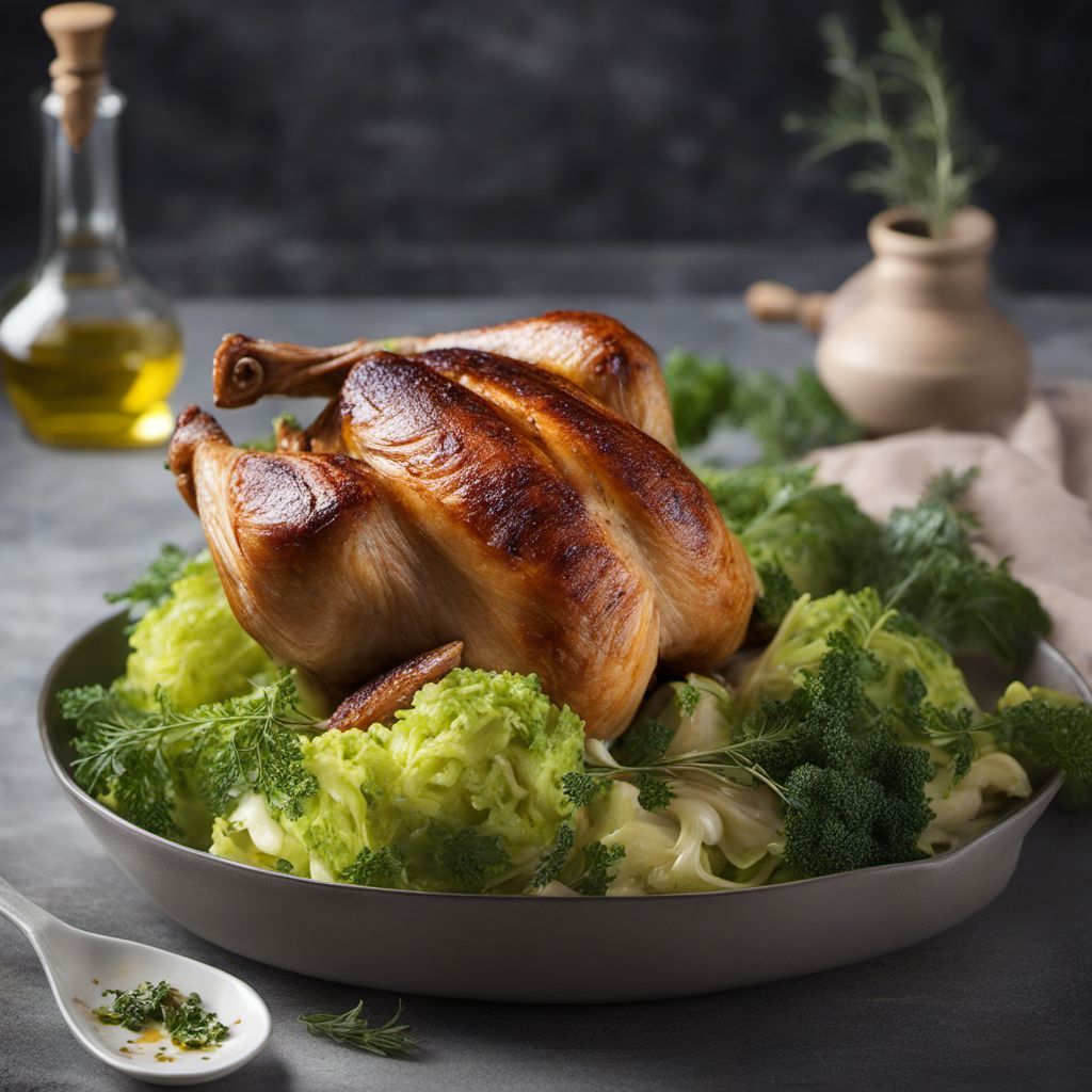 Roasted Partridge with Cabbage