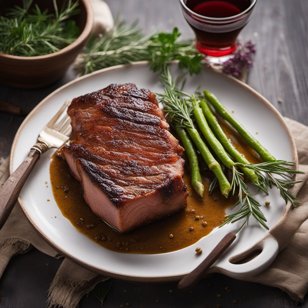 Roasted Pork with Wine Sauce