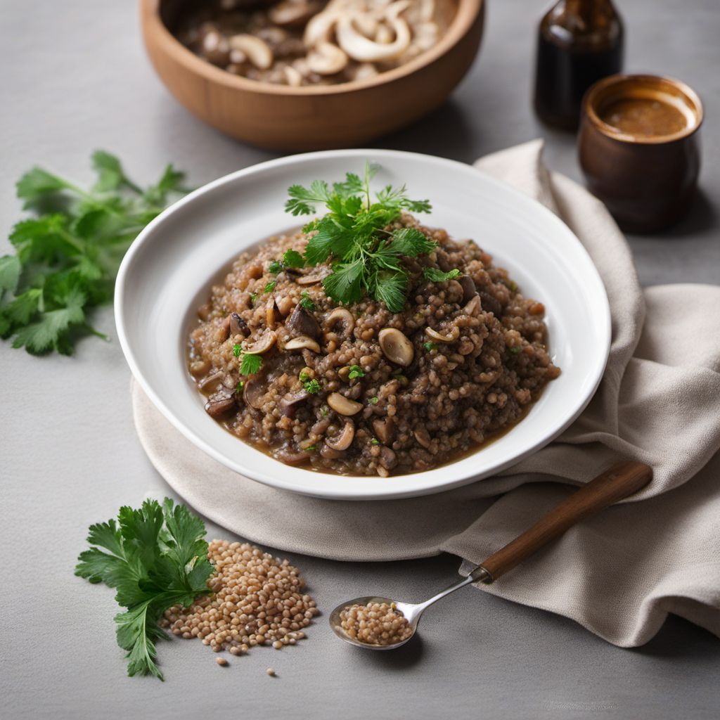 Russian Buckwheat Kasha with Mushrooms and Onions