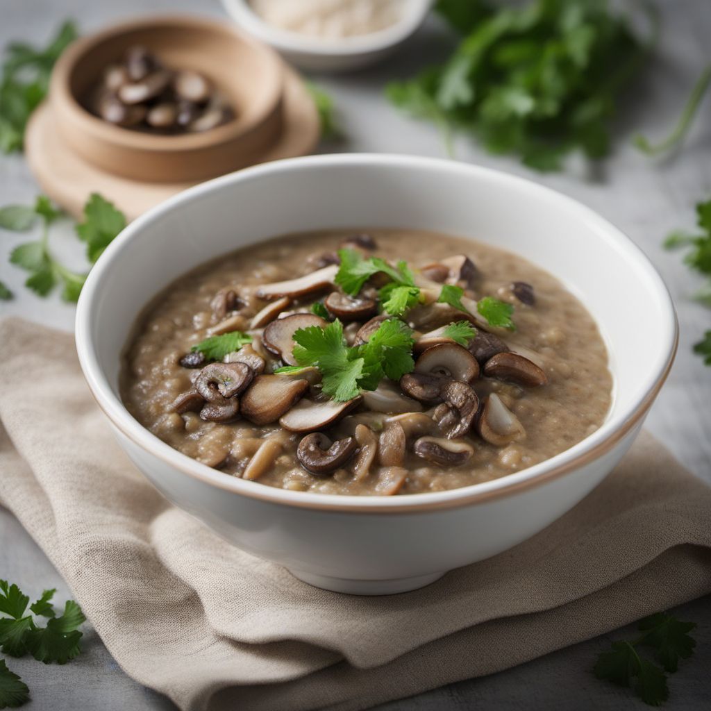 Russian-style Buckwheat Porridge with Mushrooms and Sour Cream