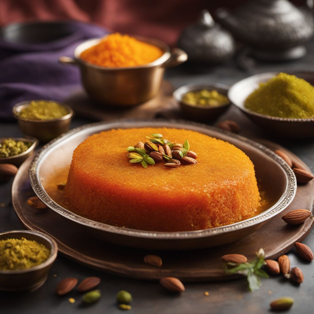 Saffron-infused Sohan Halwa