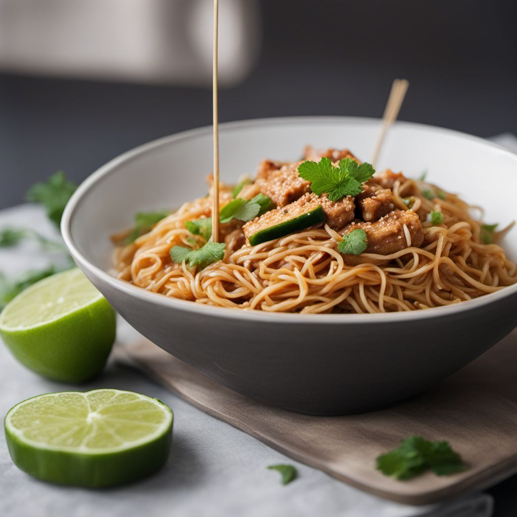 Satay Bee Hoon with Peanut Sauce