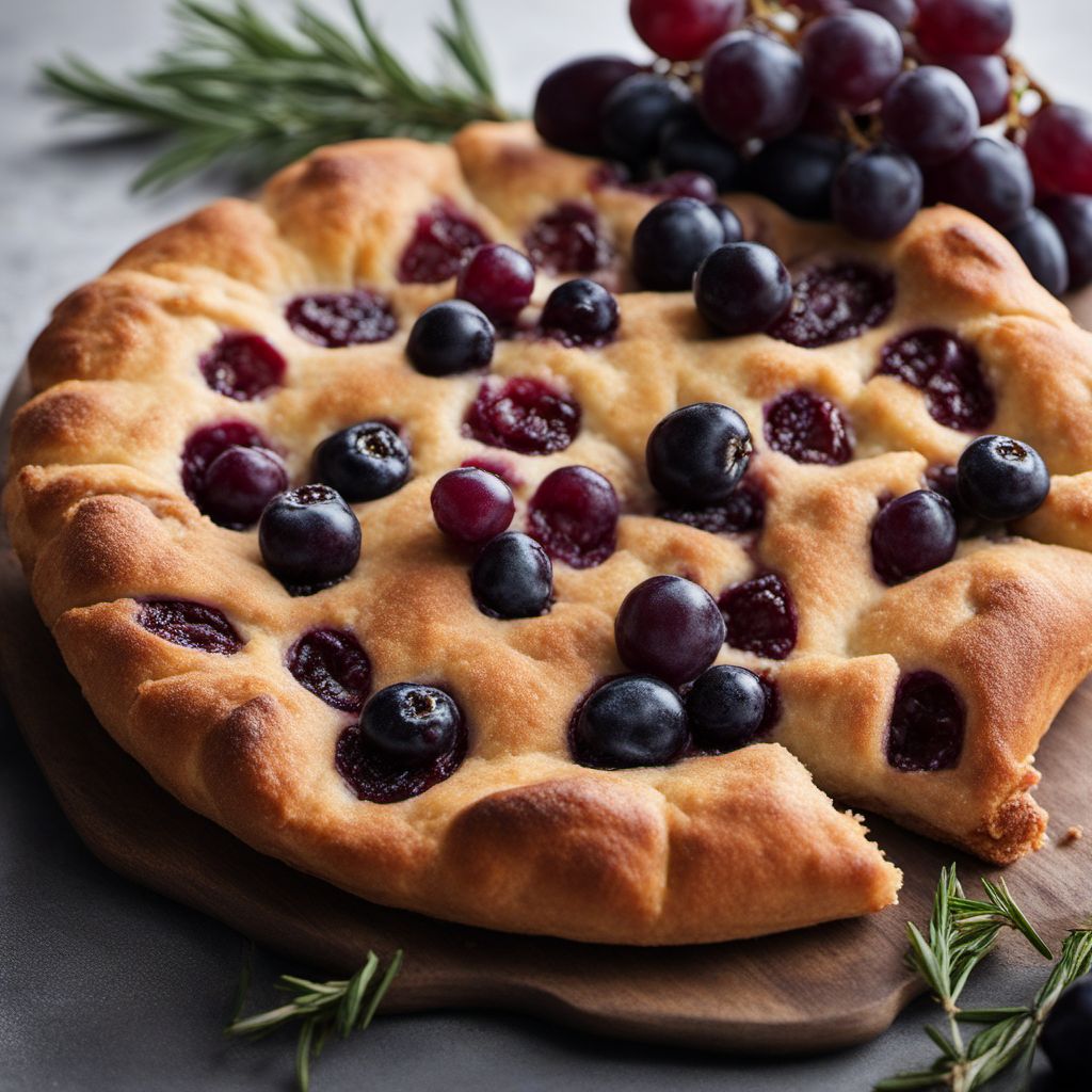 Schiacciata con l'uva - Italian Grape Focaccia