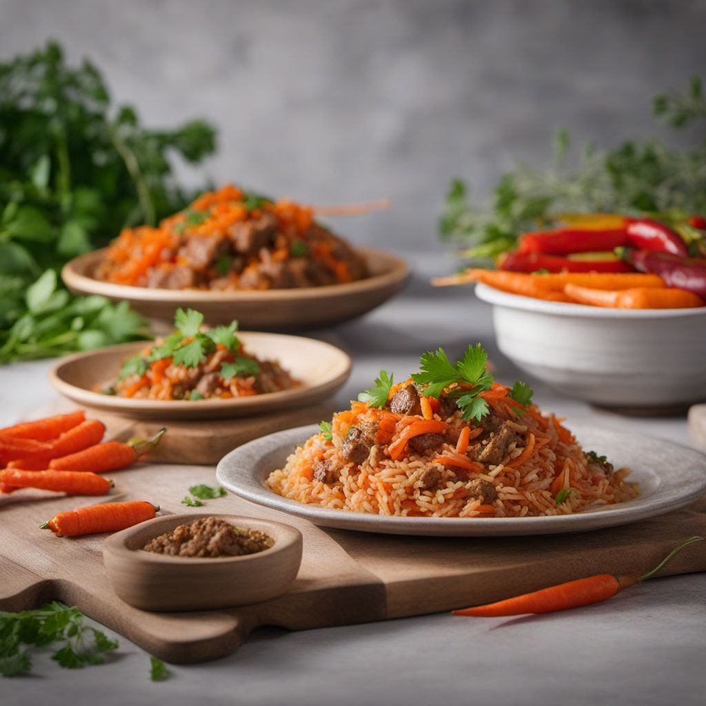 Sheshryanch Plov with Lamb and Vegetables