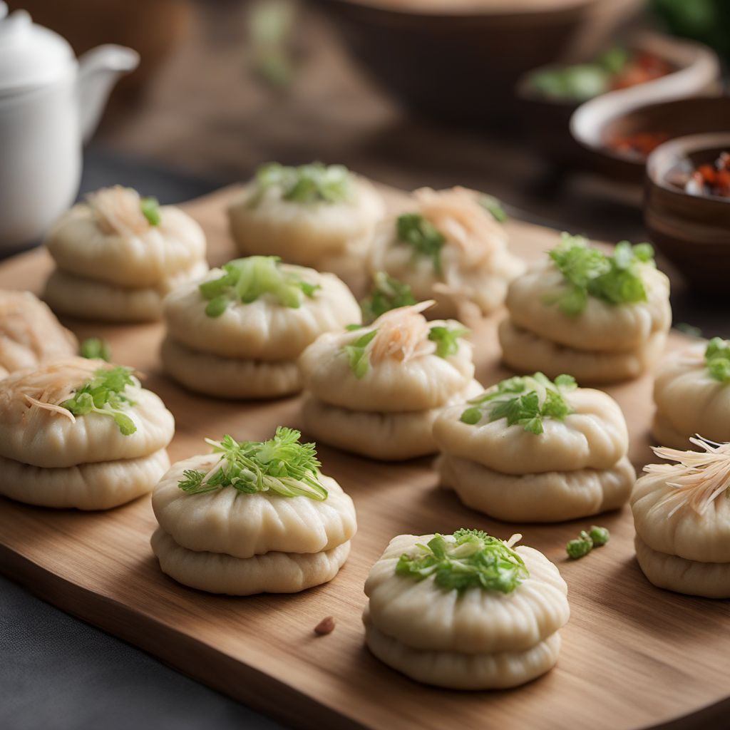 Shuāngbāotāi - Chinese Steamed Buns with Savory Filling