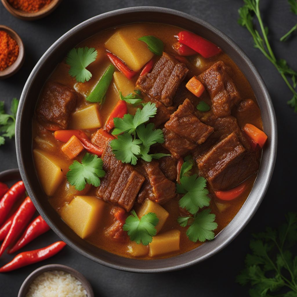 Sindhi-style Mu Wan (Spicy Korean Rice Cake Stew)