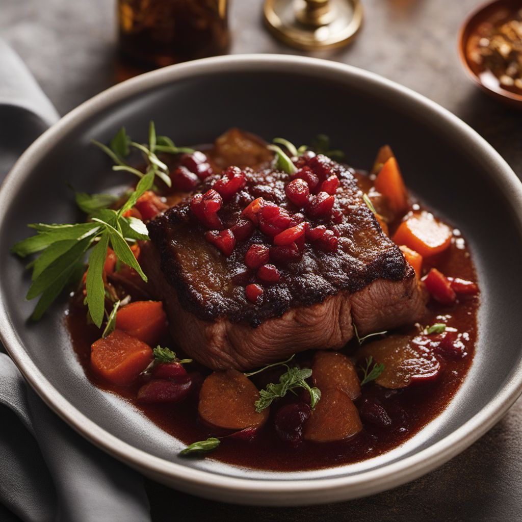 Slow-Cooked Spanish Pork Cheeks with Red Wine Sauce