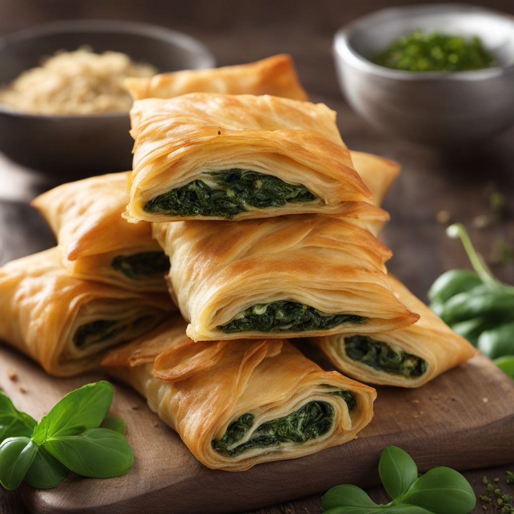 Somali-style Spinach and Cheese Rolls