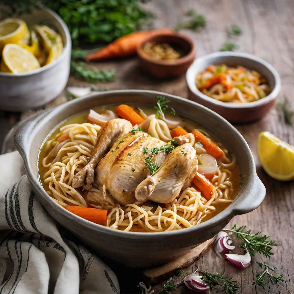 Sopa de Pollo y Fideos Adapted to Spanish Cuisine