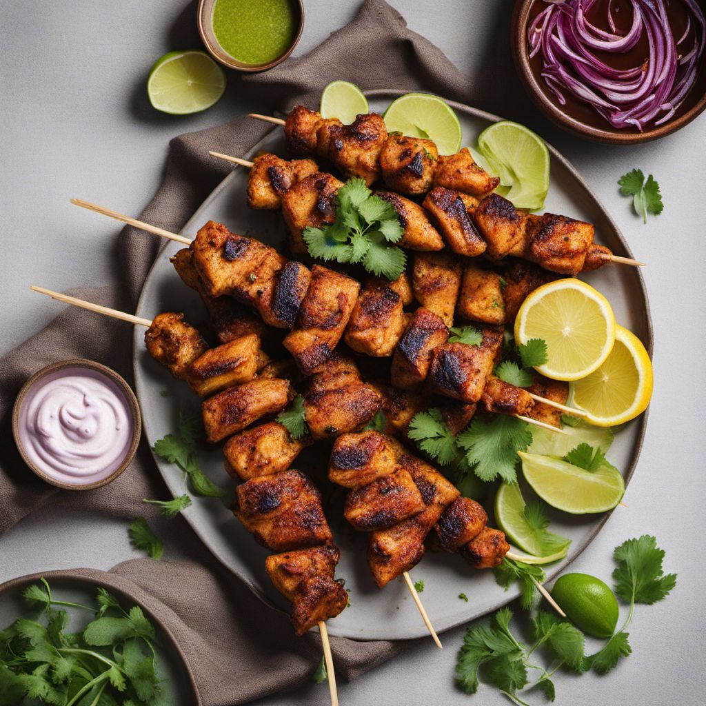 South Indian Spiced Chicken Skewers