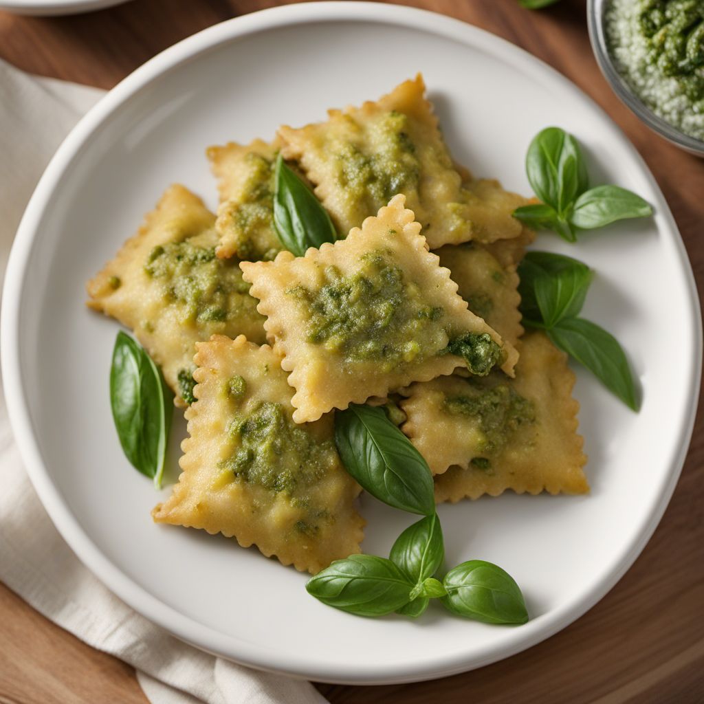 Southern Style Ravioli with Pesto Sauce