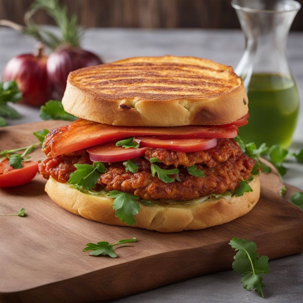 Spanish Chorizo Omelette Sandwich