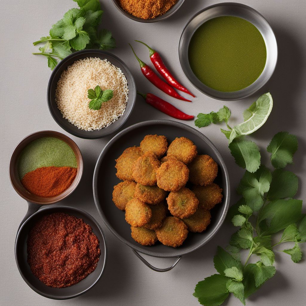 Spiced Rice Fritters with Tangy Chutney