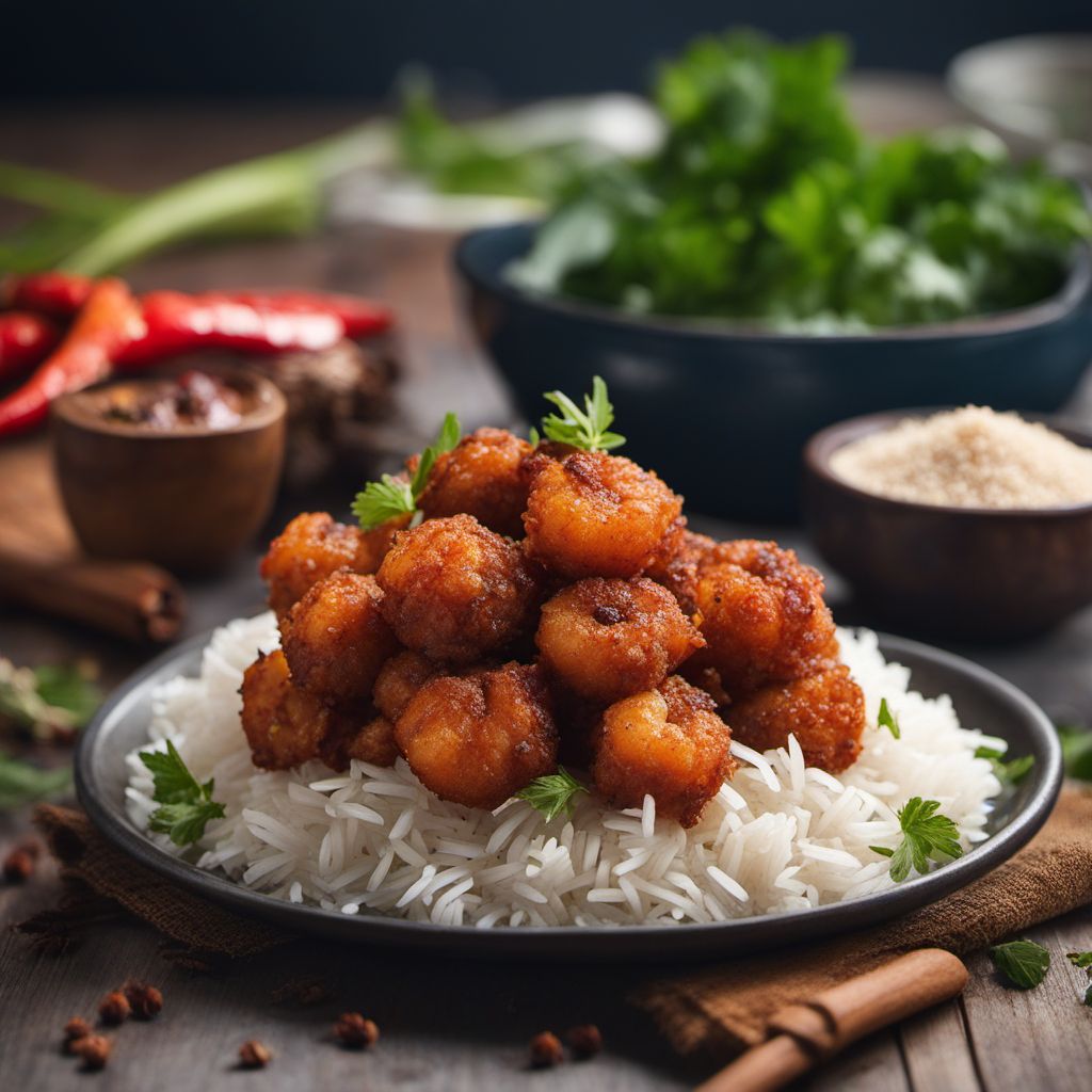 Spiced Shrimp Balls with Fragrant Rice