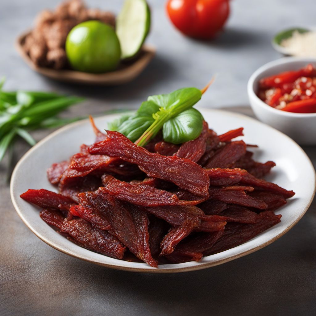 Spicy Indonesian Beef Jerky (Dendeng Balado)