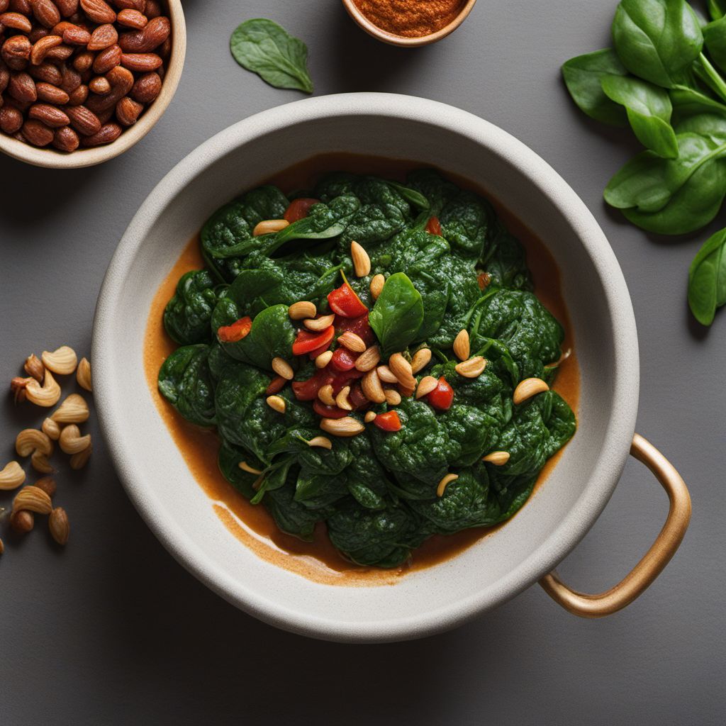 Spinach with Peanut Sauce