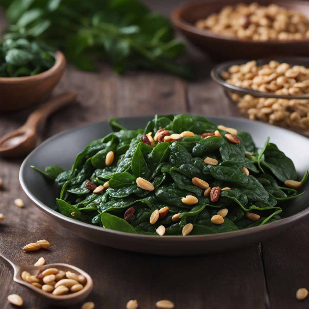 Spinach with Raisins and Pine Nuts