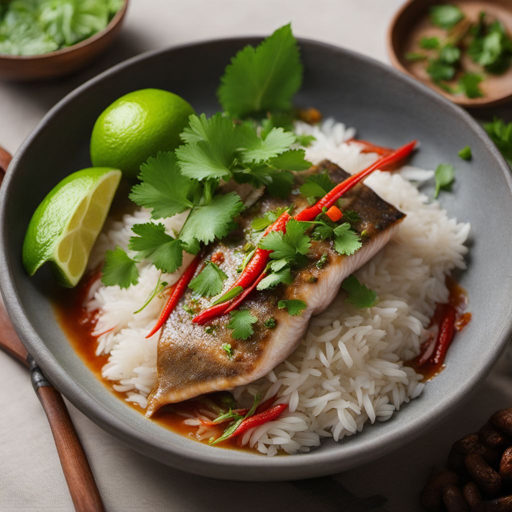 Steamed Fish with Lime Sauce